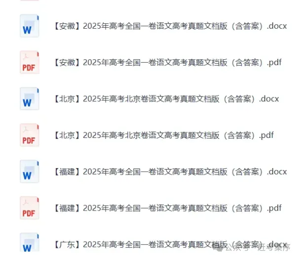 【高考真题合集完整版】2008-2025高考试题与答案电子打印版pdf含历年解析 第6张