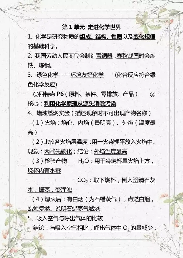中考化学知识点总结,太全了!复习必备! 第2张 中考化学知识点总结,太全了!复习必备! 第2张