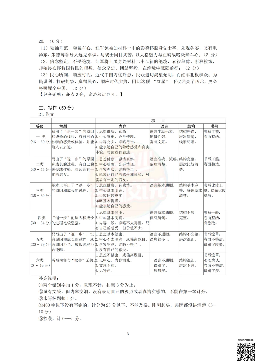 今天考完科目全!2026年雅礼中考一模真题及答案 第35张