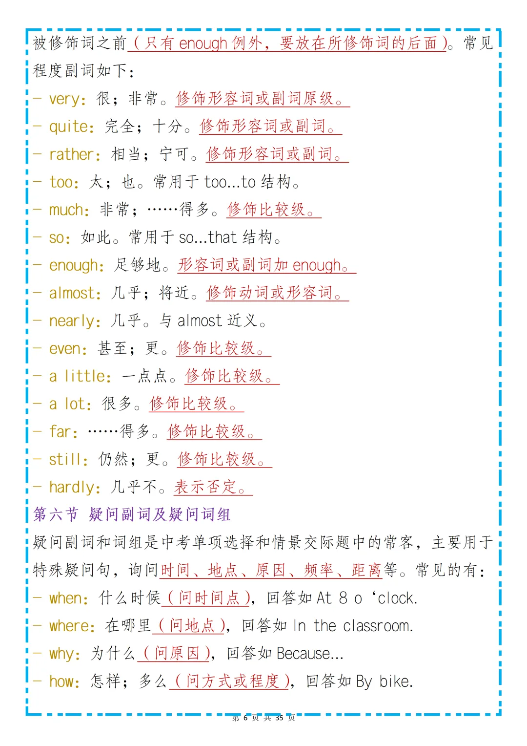 中考必背 |中考英语近几年高频副词考点盘点 第6张