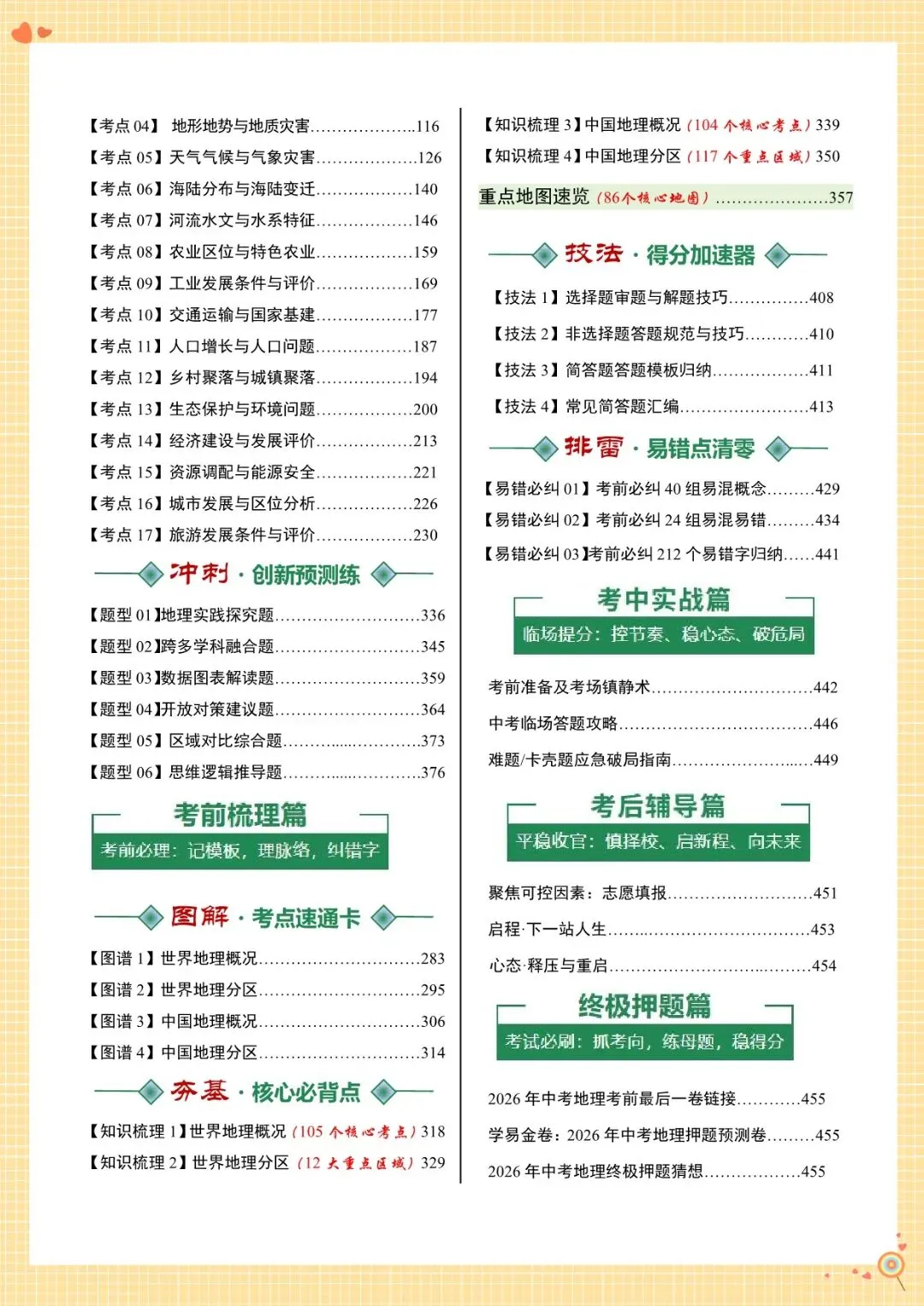 2026 中考地理最后一课-复习冲刺【练习版+解析版】(电子版可打印) 第4张