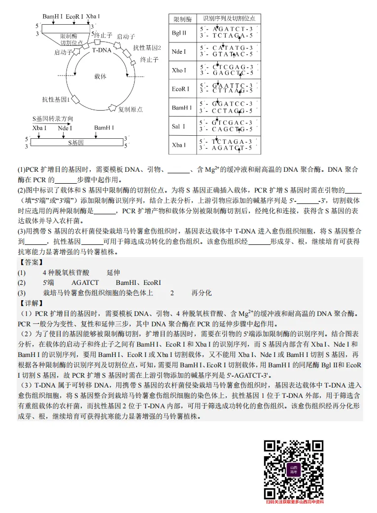 2025年山西高考真题语数英/物化生/史政地试题及答案含解析 第100张
