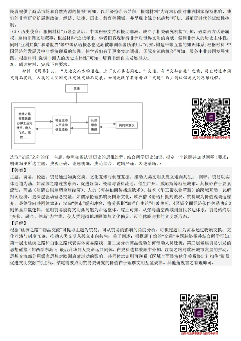 2025年山西高考真题语数英/物化生/史政地试题及答案含解析 第111张