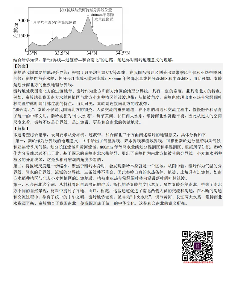 2025年山西高考真题语数英/物化生/史政地试题及答案含解析 第140张