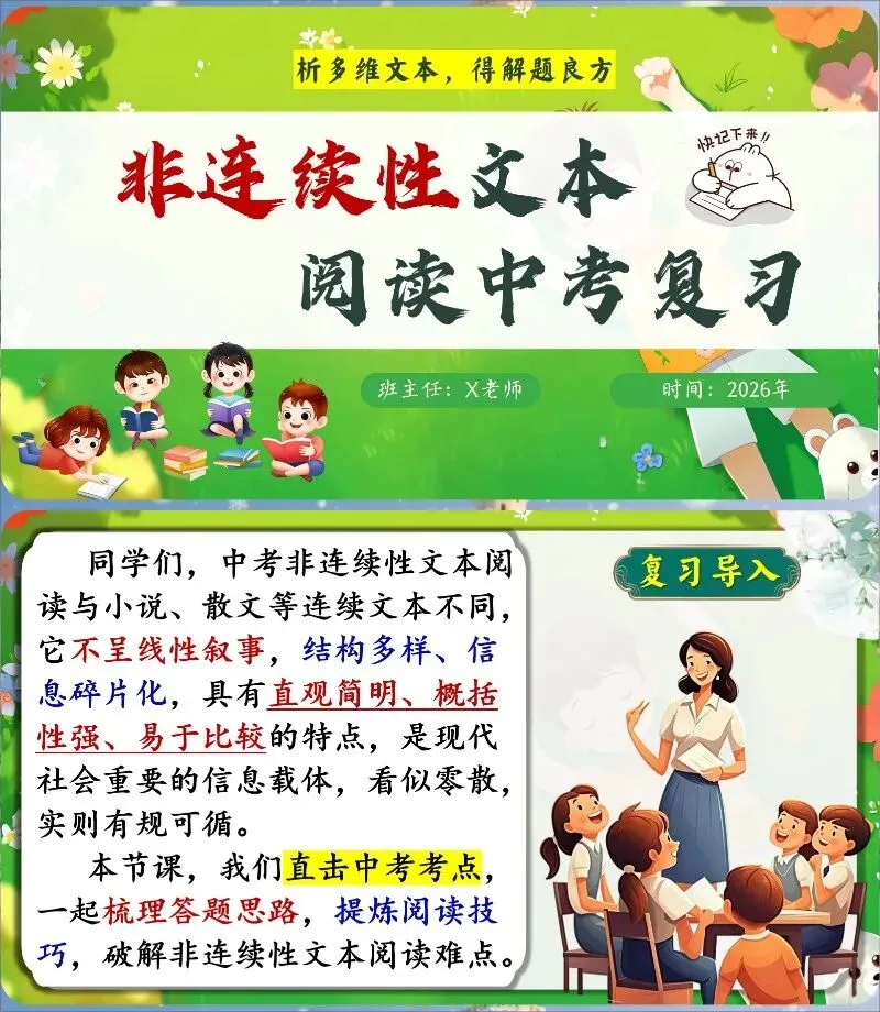 中考复习:非连续性文本阅读 第1张
