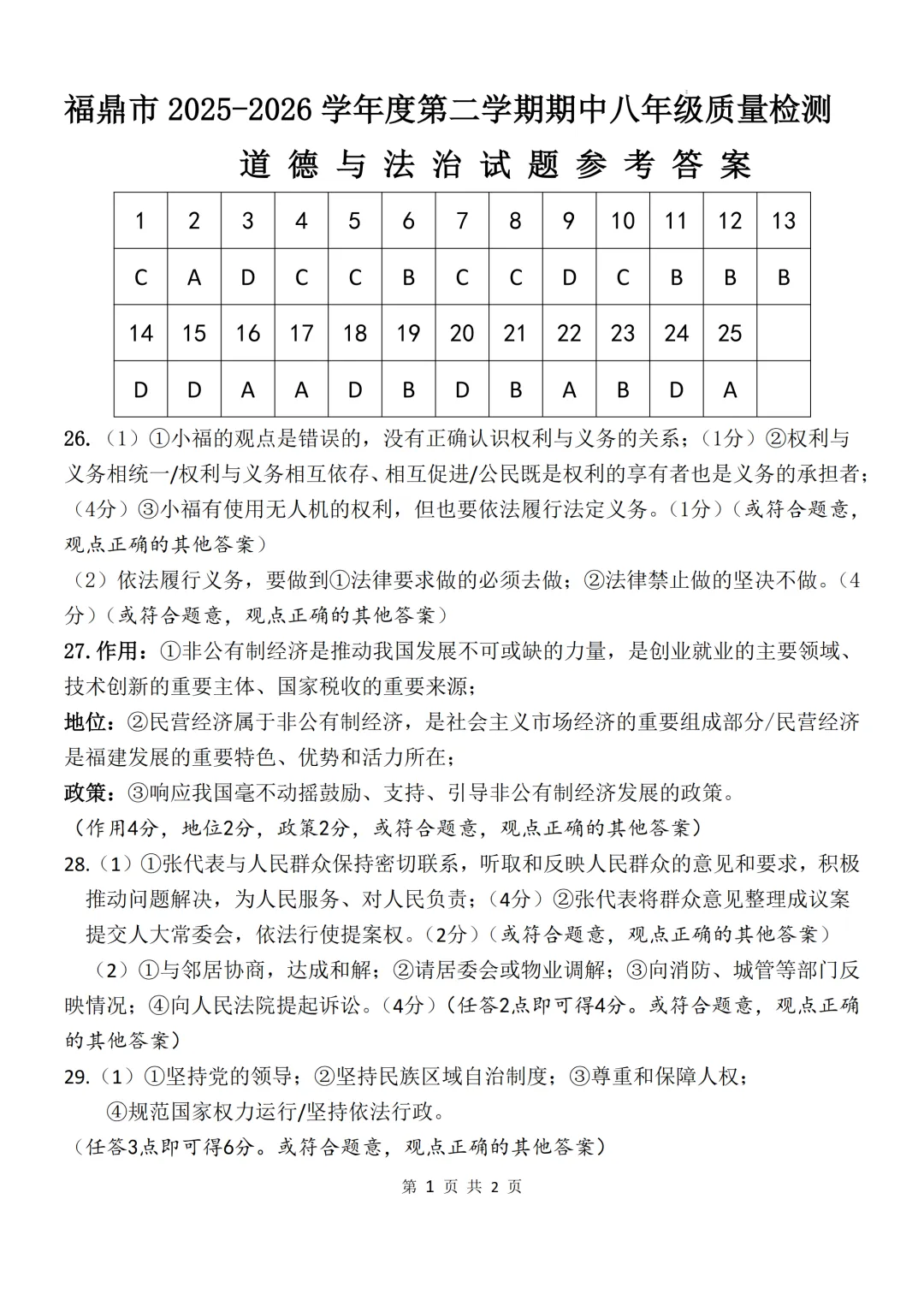 期中真题|福建省宁德市2025-2026学年八年级下期中考试卷 第12张 期中真题|福建省宁德市2025-2026学年八年级下期中考试卷 第12张