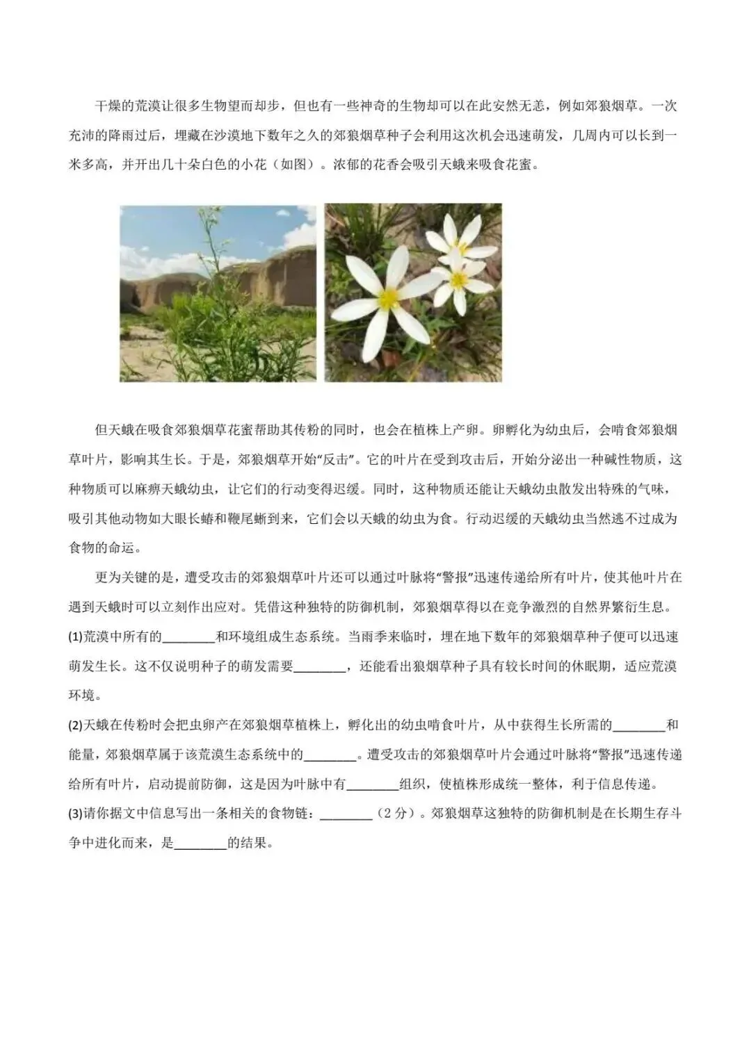 生物会考|2026初中生物中考二模模拟测试卷(多套分地区) 第11张