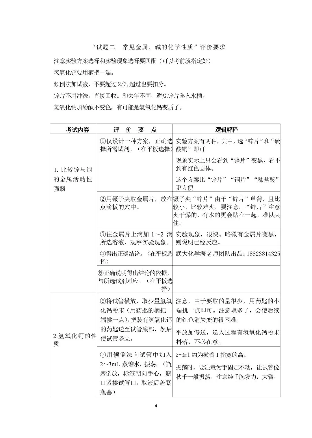 26年广州中考化学实验操作考试考前必看 第4张