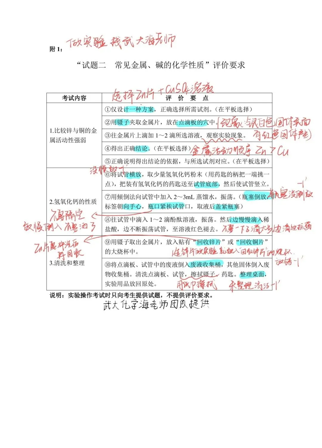 26年广州中考化学实验操作考试考前必看 第10张