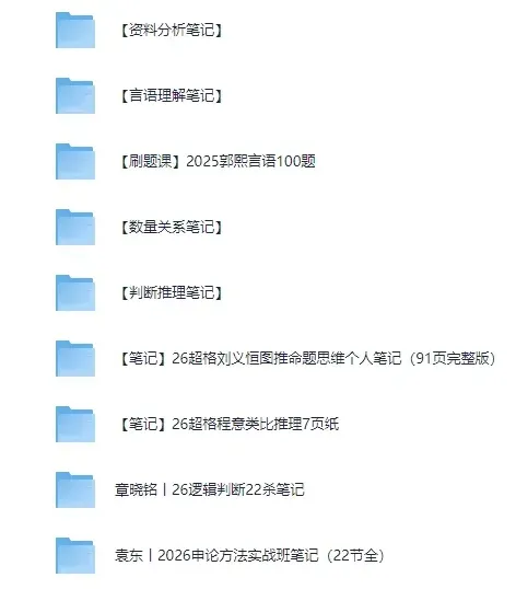2026|国省考全套资料合集(真题+题库+笔记+背诵材料+思维导图+网课资源+申论+行测等)持续更新中 第5张