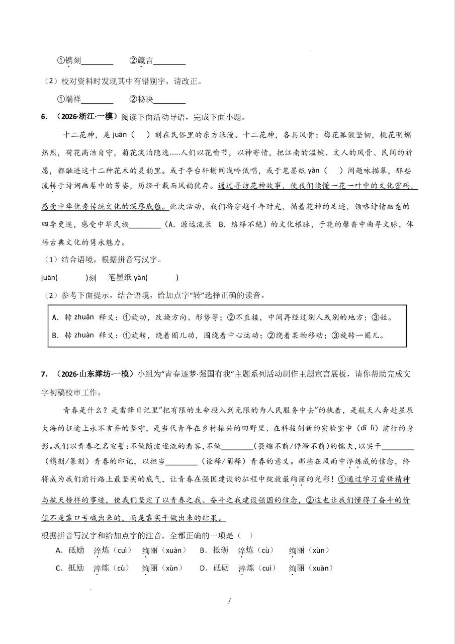 中考语文考前 20 天冲刺讲义 第7张