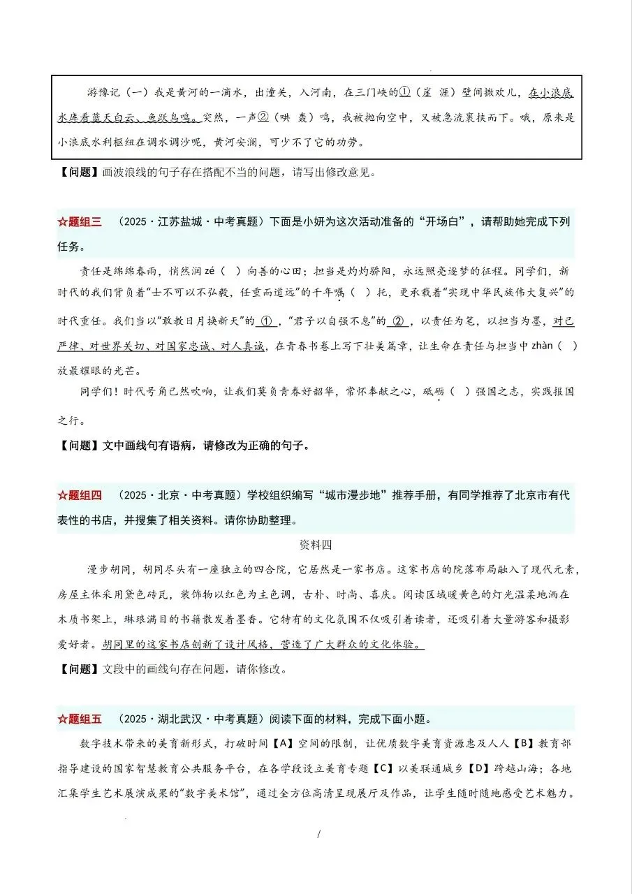 中考语文考前 20 天冲刺讲义 第19张