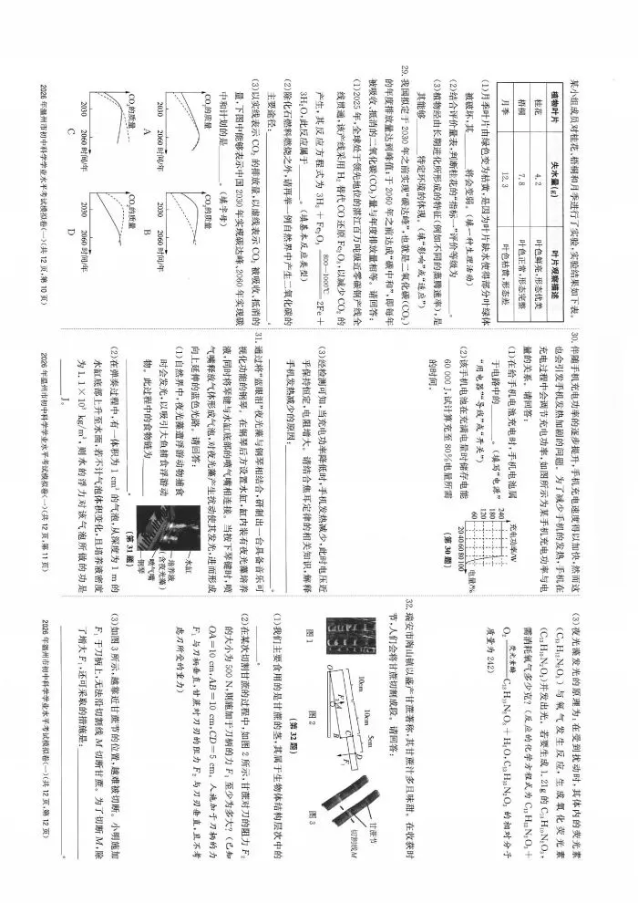 【中考模拟】2026年温州市初中学业水平考试模拟卷(一)(复习导引)(附答案) 第9张
