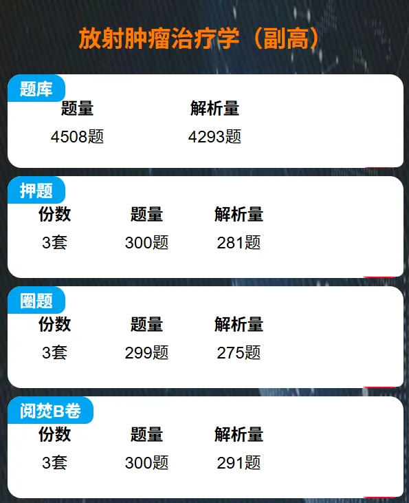 考前模拟冲刺!放射肿瘤治疗学高级职称考试:(B卷+押题+圈题) 九套卷 第2张