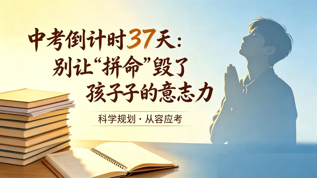 中考倒计时37天:别让＂拼命＂毁了孩子的意志力 | 写给石家庄家长的考前心理调节指南 第1张