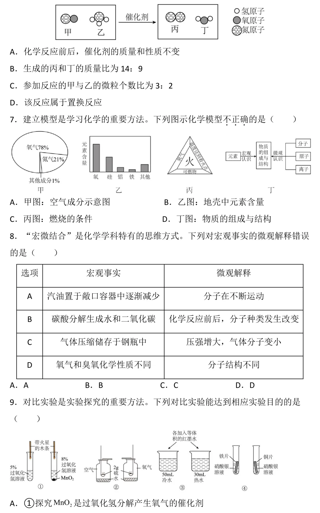 中考化学专项训练:易错选择题通关 第3张