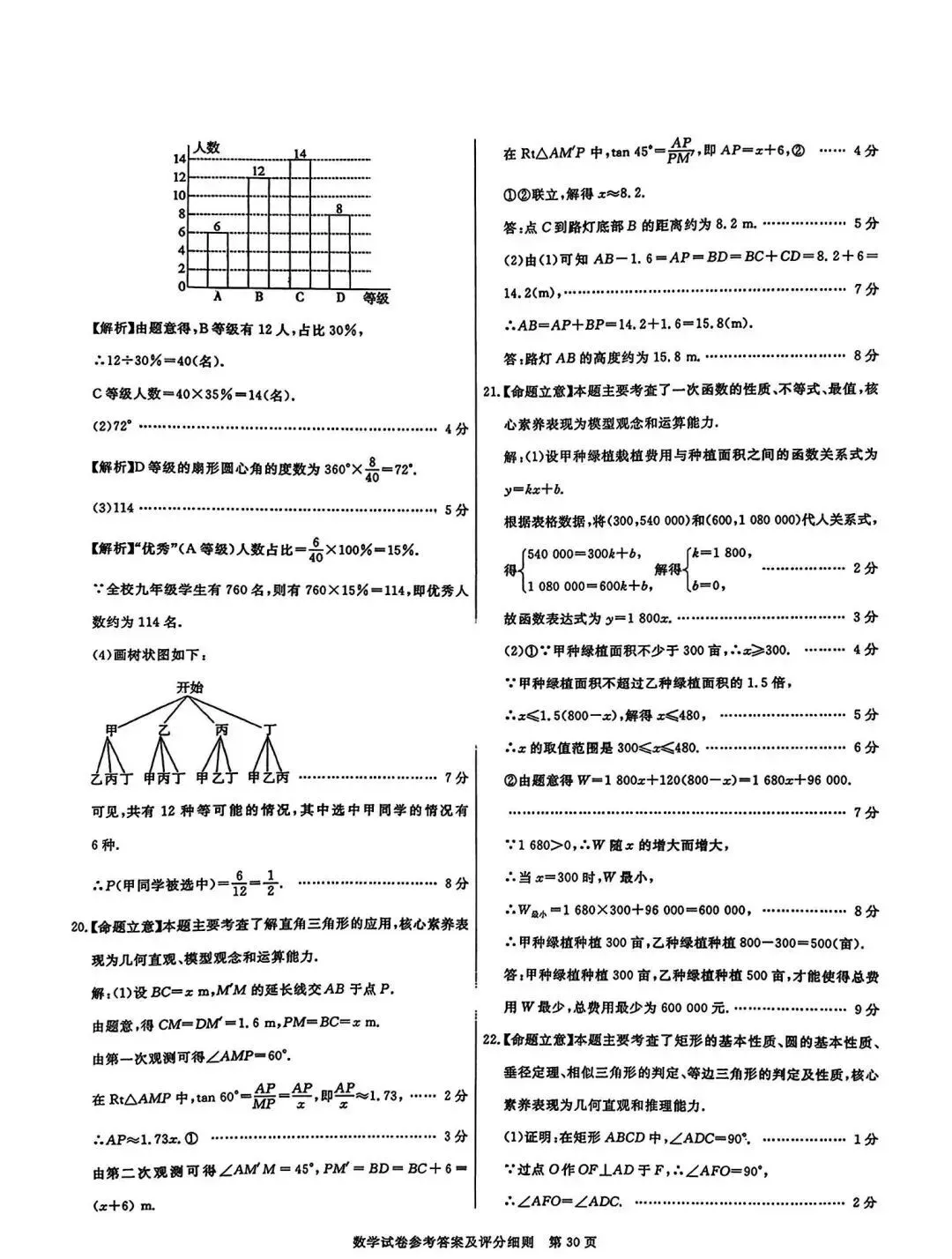 中考数学 | 2026河北省中考预测模拟考试六含答案 第19张