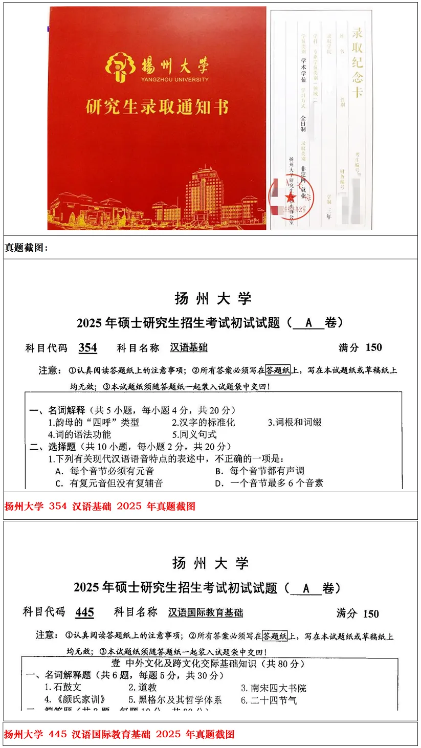 扬州大学2027考研真题资料 | 扬州大学国际中文教育考研354汉语基础445汉语国际教育基础答案笔记题库|持续更新中…… 第22张