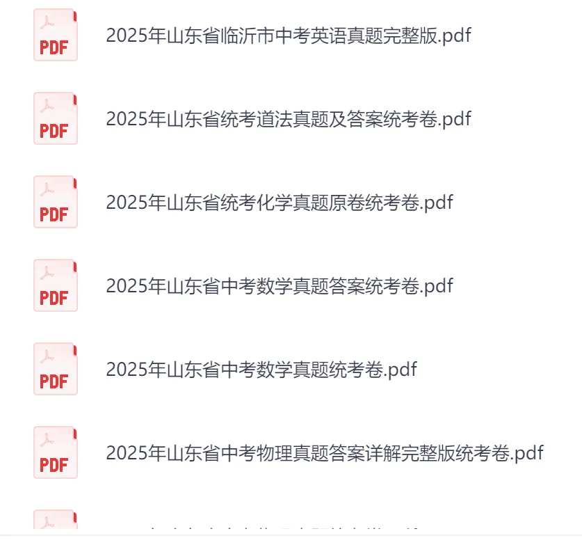 2025年山东省各市中考真题+答案(完整版PDF可打印) 第4张