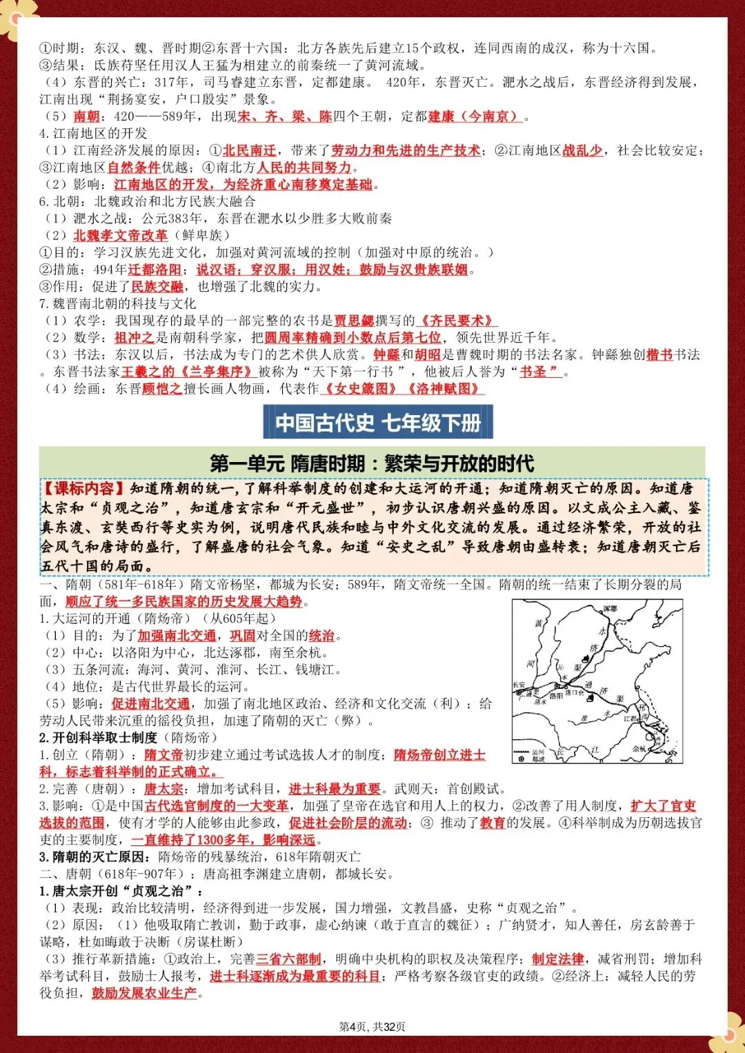 中考历史总复习提纲,可打印 第5张