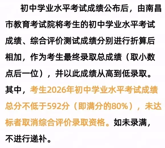 2026届南昌中考升学必看择校干货!热门初中成绩、高中开放日、南昌市行知中学/南昌市第一中学华侨城校区综评试点校报名指南全解析 第45张