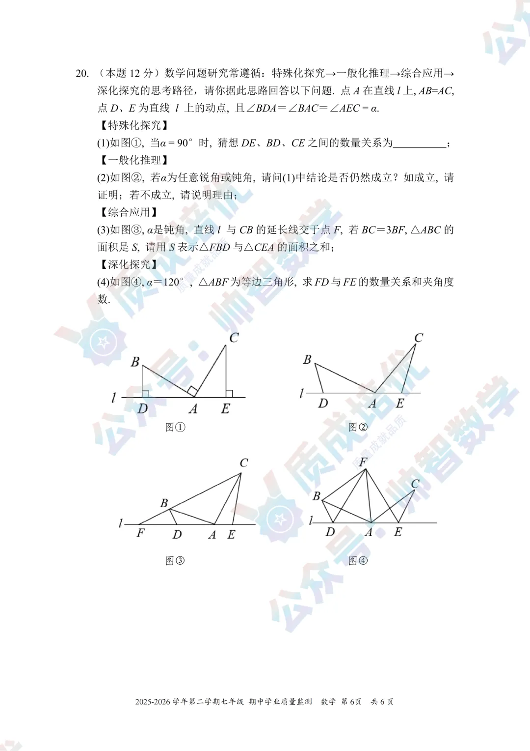 最新!南山实验麒麟中学七下数学真题解析出炉! 第6张