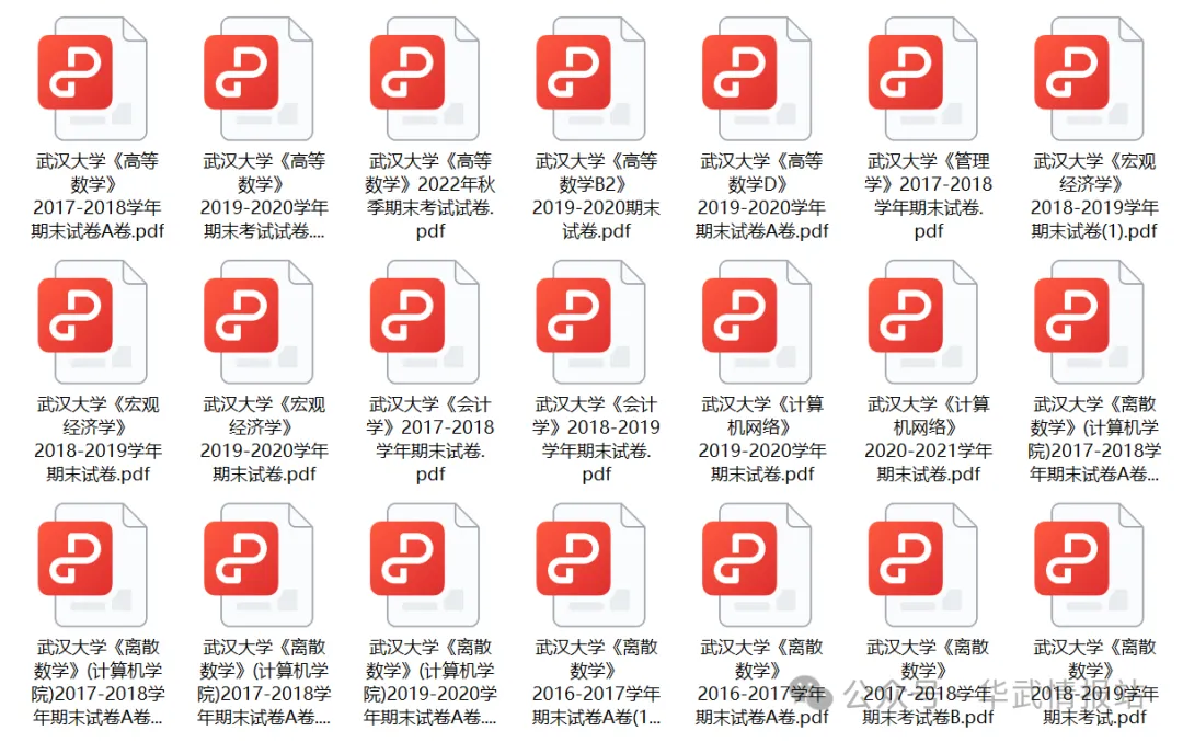 武汉大学历年期中期末真题来了~ 第4张