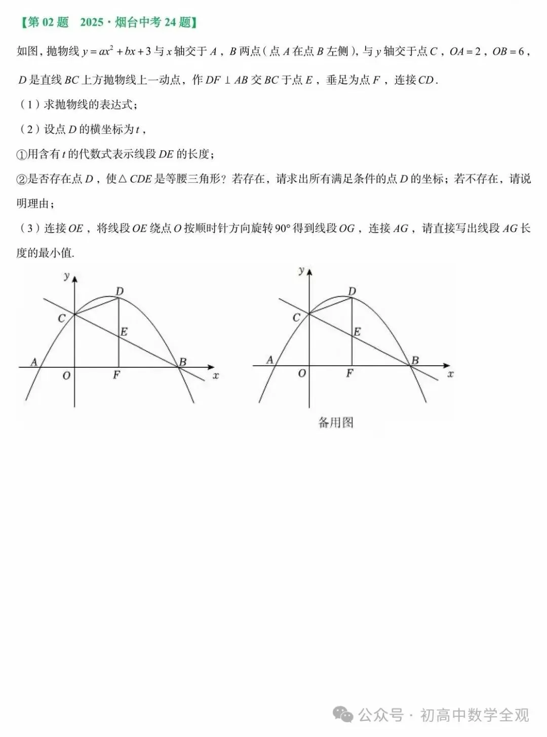 2026年中考数学压轴大题集训 第2张