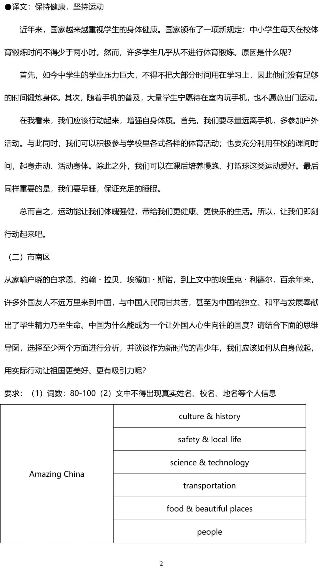 青岛各区市2026 一模英语真题作文范文整理 第5张