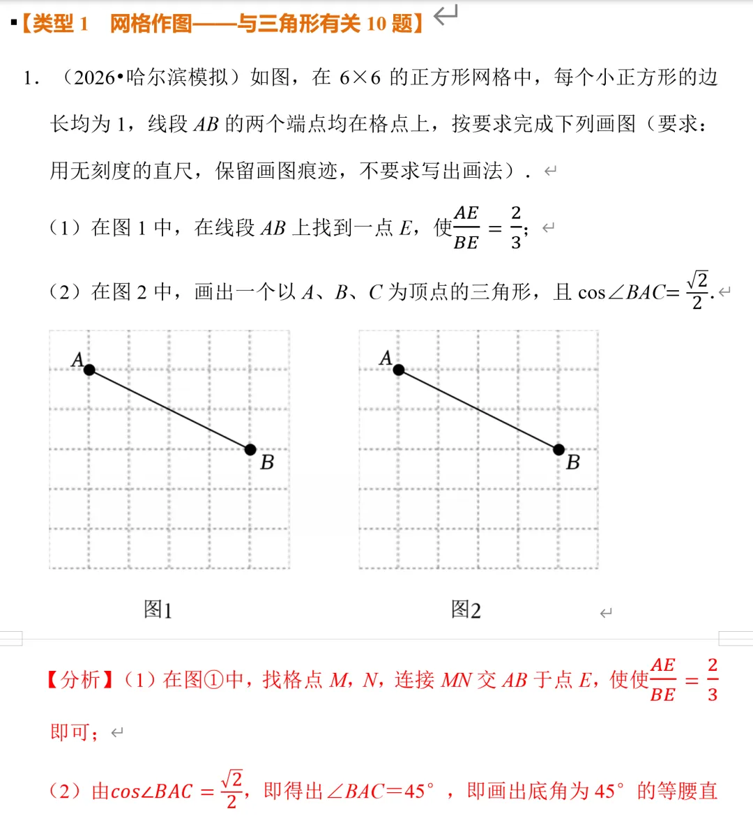 中考数学,11种作图题型总结 第3张 中考数学,11种作图题型总结 第3张