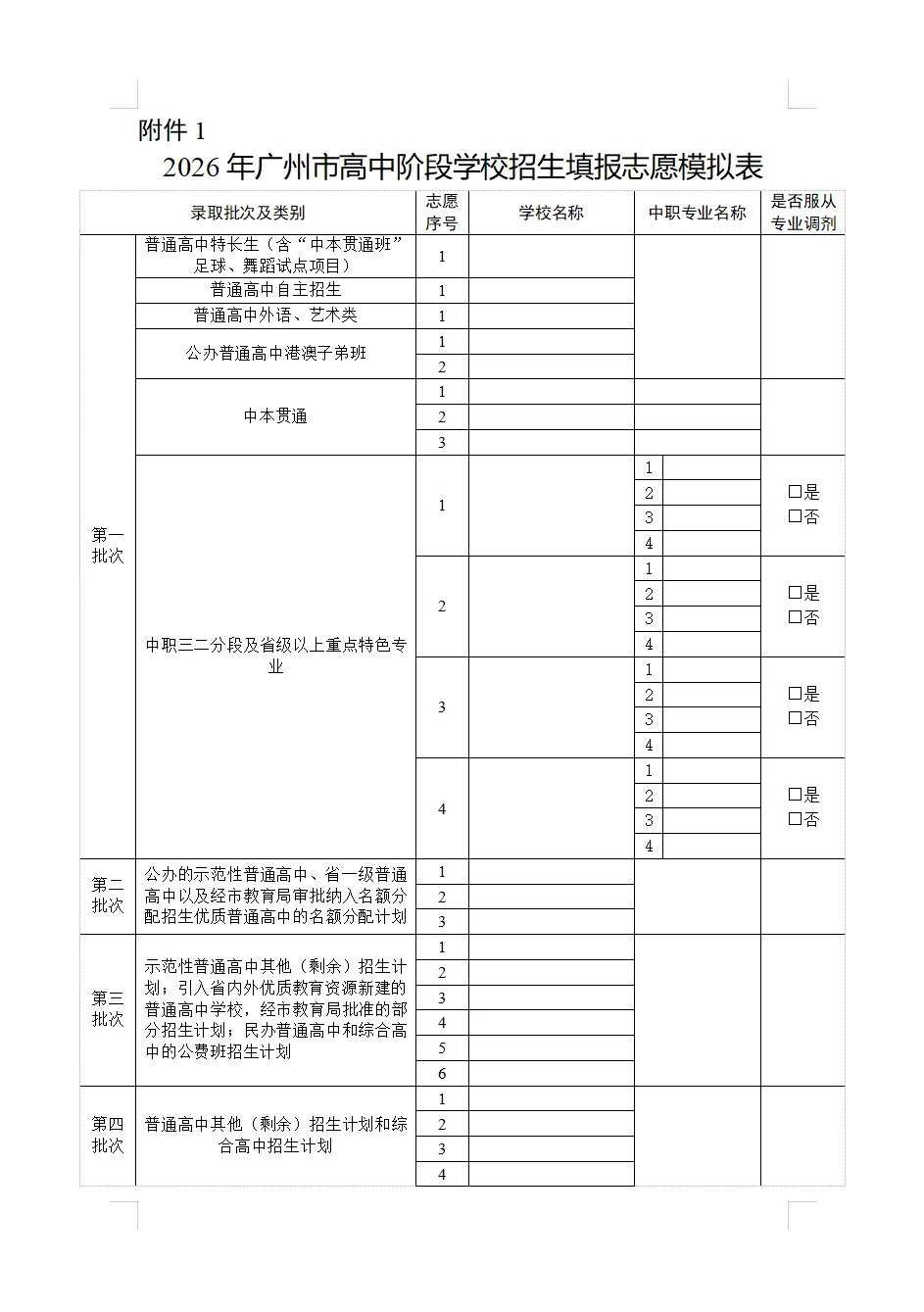 2026年广州市中考志愿填报官方问答!附2026广州中考志愿填报模拟表 第13张