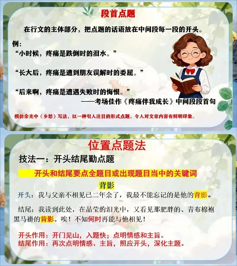 中考作文写作提升—点题要明,扣题要紧! 第7张