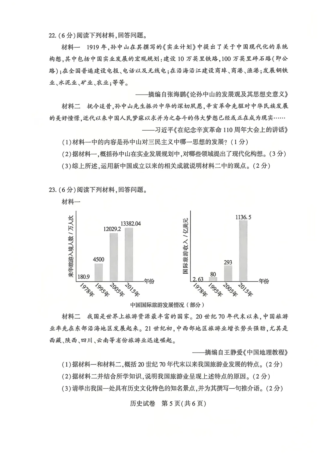 河南省连续5年中招真题汇总(2021年-2022年-2023年-2024年-2025年)历史试卷及答案,文末高清下载 第13张