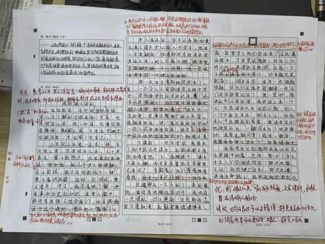 26年中考一模作文《我的“破土”时刻》批改记录和范文 第11张