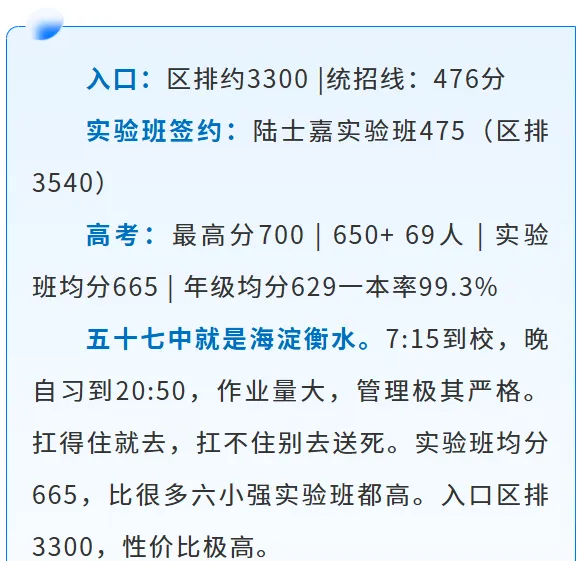 北京中考别死磕六小强!这些高中宝藏实验班,加工力强、分数更友好 第9张