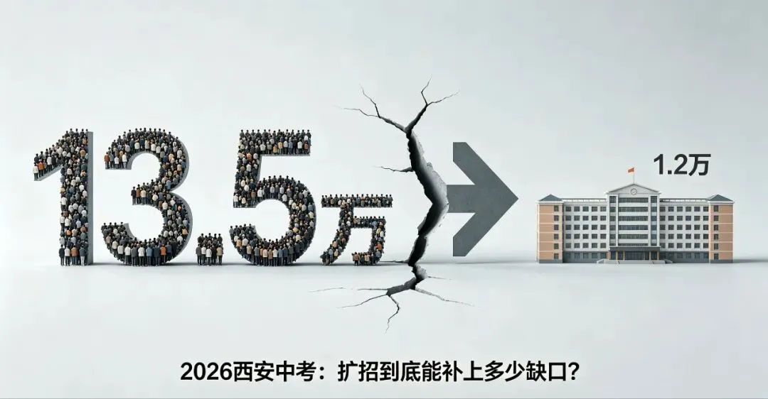 2026西安中考13.5万,长安1.2万:扩招到底能补上多少缺口? 第1张