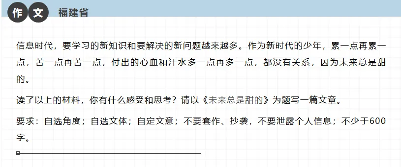 2025福建省中考作文范文 第1张