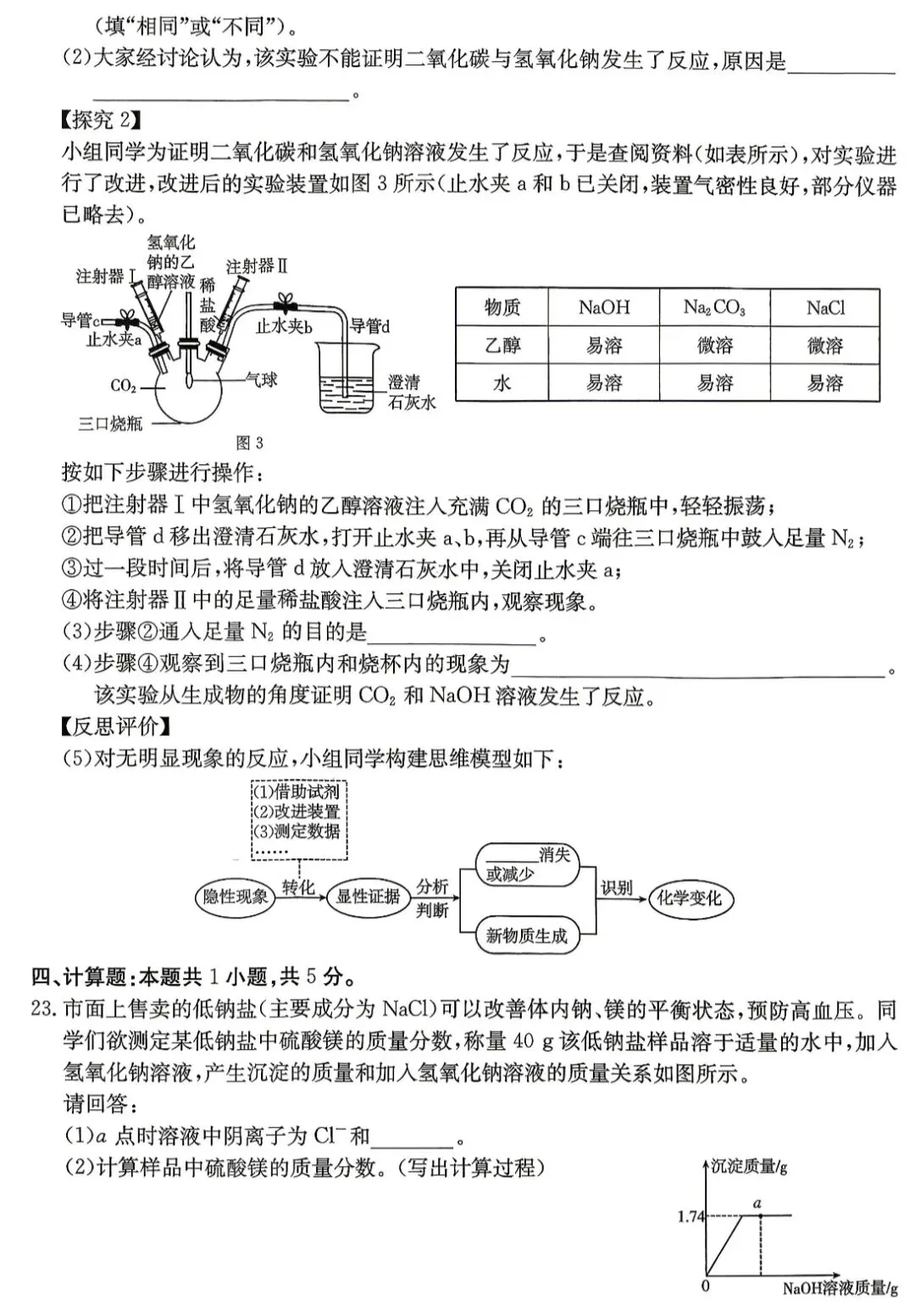 2026年湖南中考模拟化学试卷(娄底) 第7张