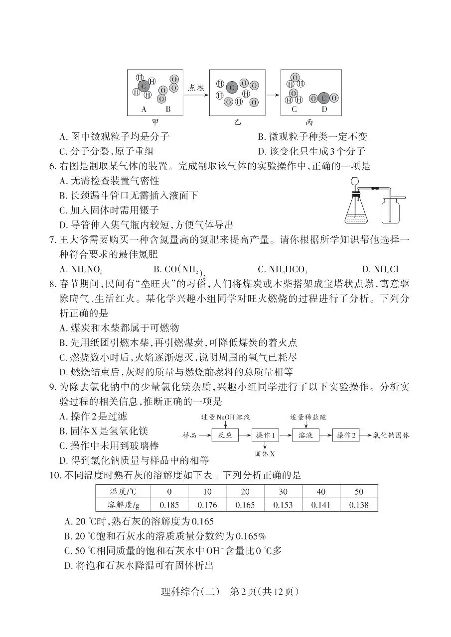 2026年山西初中学业水平测试靶向模考试卷(二) 第3张