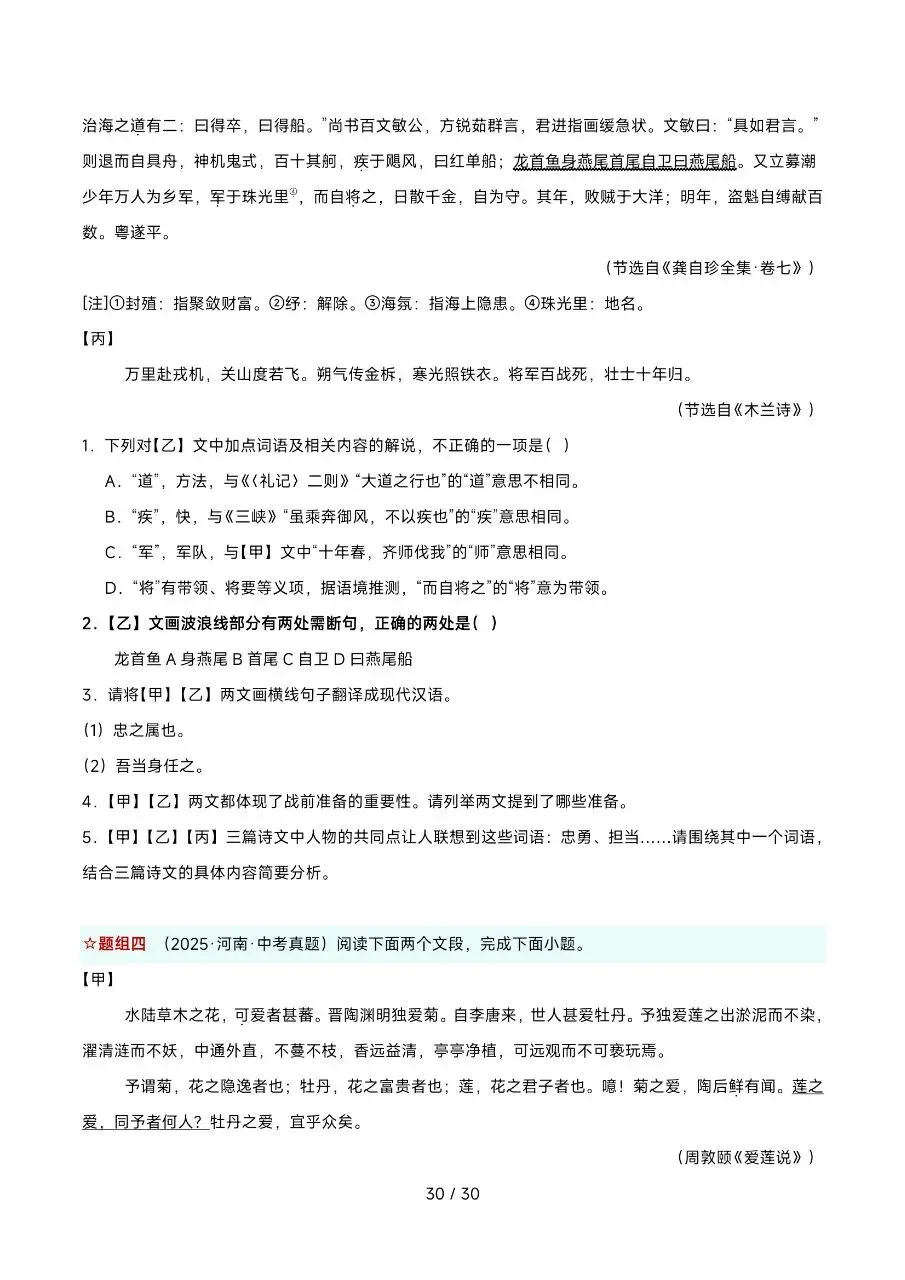 2026年最新版中考语文考前20天终极攻略,有完整电子版可打印,学霸学习好帮手,建议家长打印,学霸人手一份! 第29张