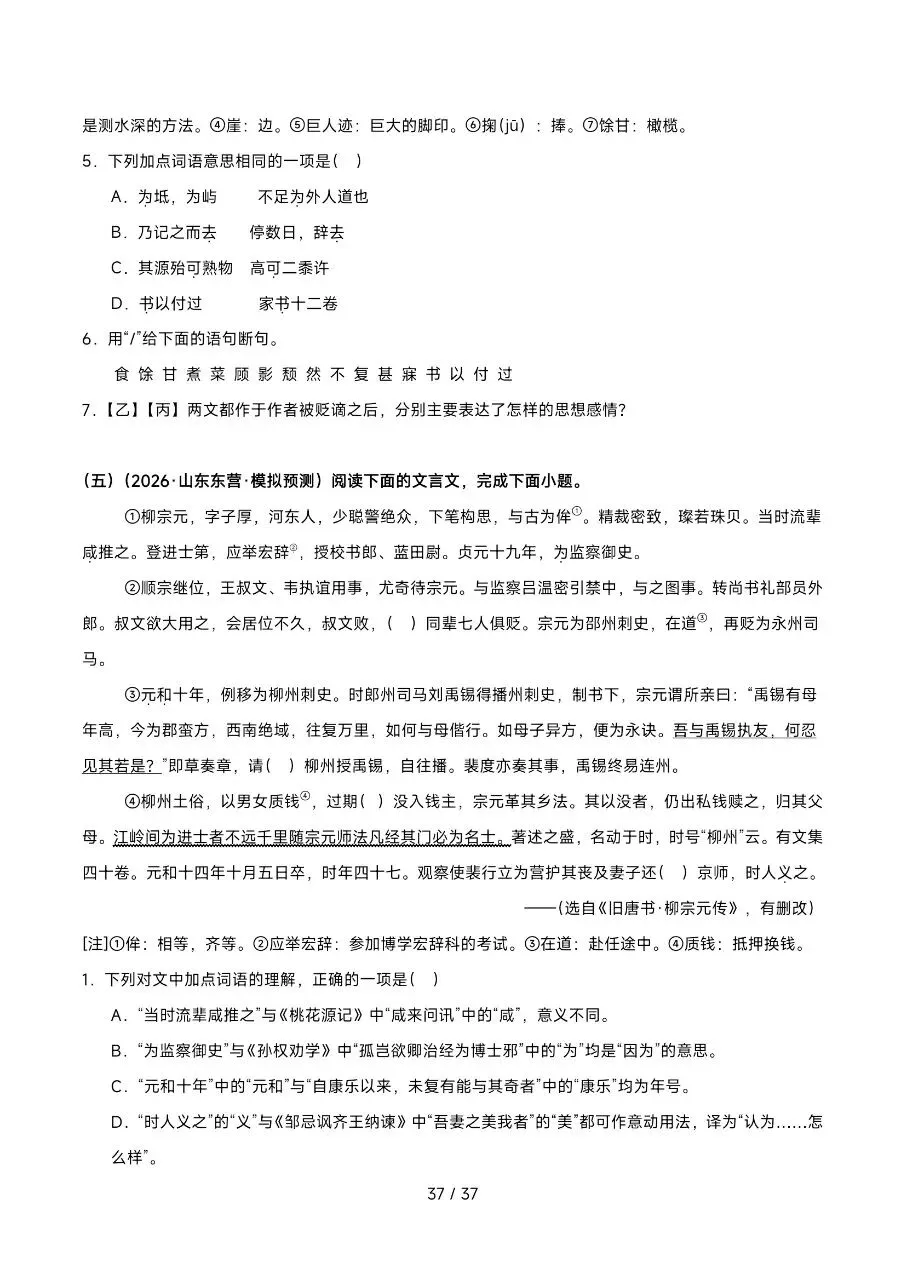 2026年最新版中考语文考前20天终极攻略,有完整电子版可打印,学霸学习好帮手,建议家长打印,学霸人手一份! 第36张