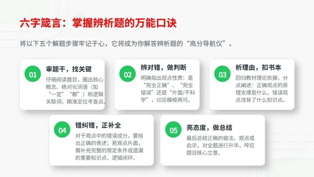 2026年道德与法治中考复习题型专题三——辨析题解题技巧 第5张