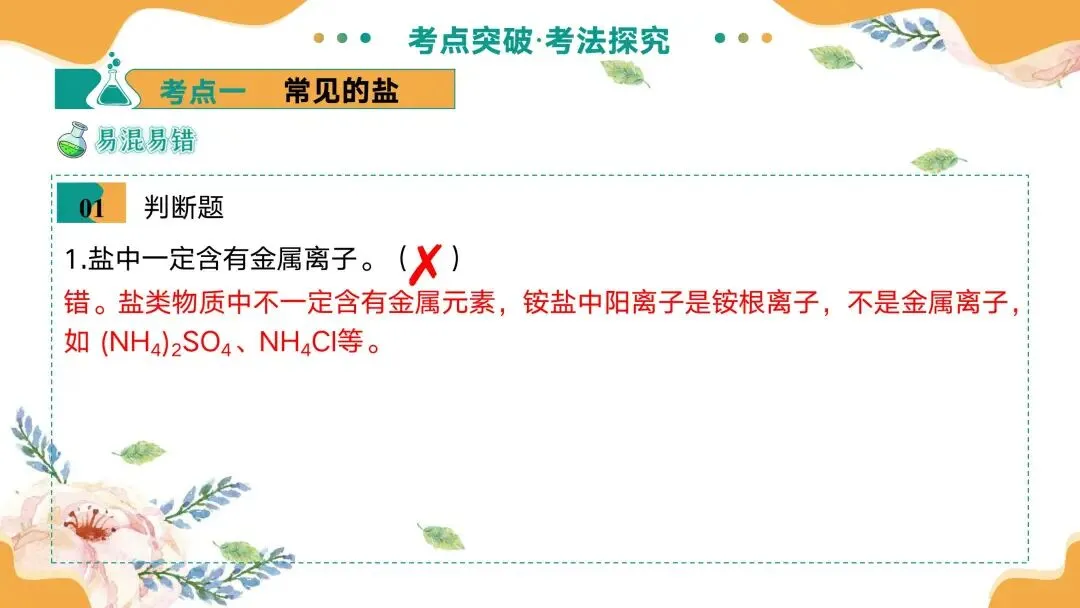 中考专题复习常见的盐 第17张