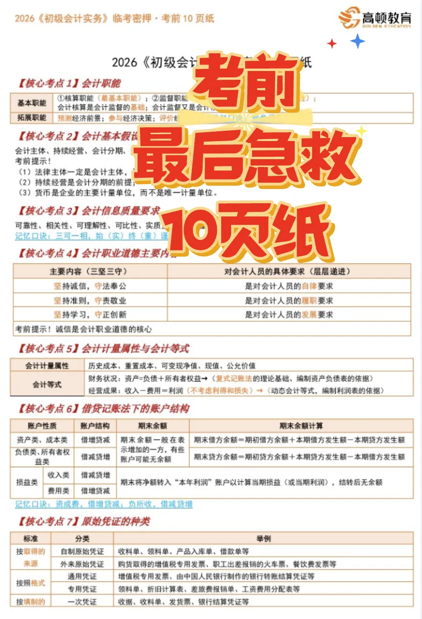 最新!2026初级会计真题速递+解析对答案 第11张