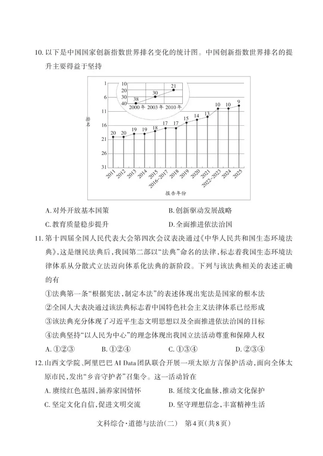 2026初中学业水平靶向模拟考(二) 第65张