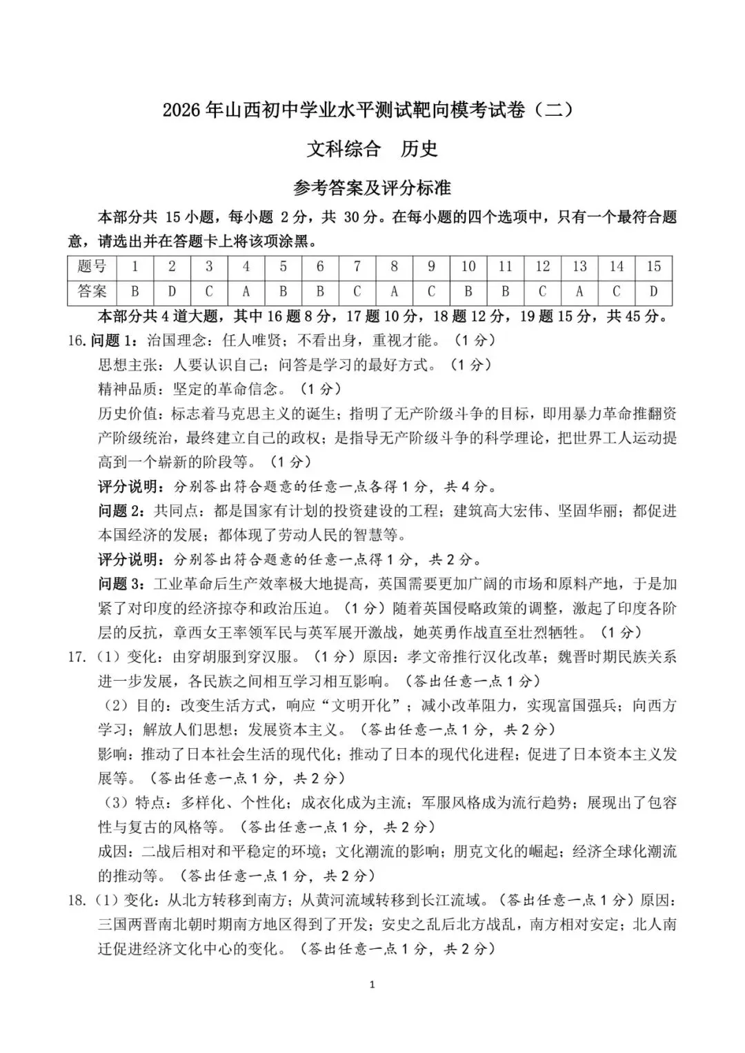 2026初中学业水平靶向模拟考(二) 第80张