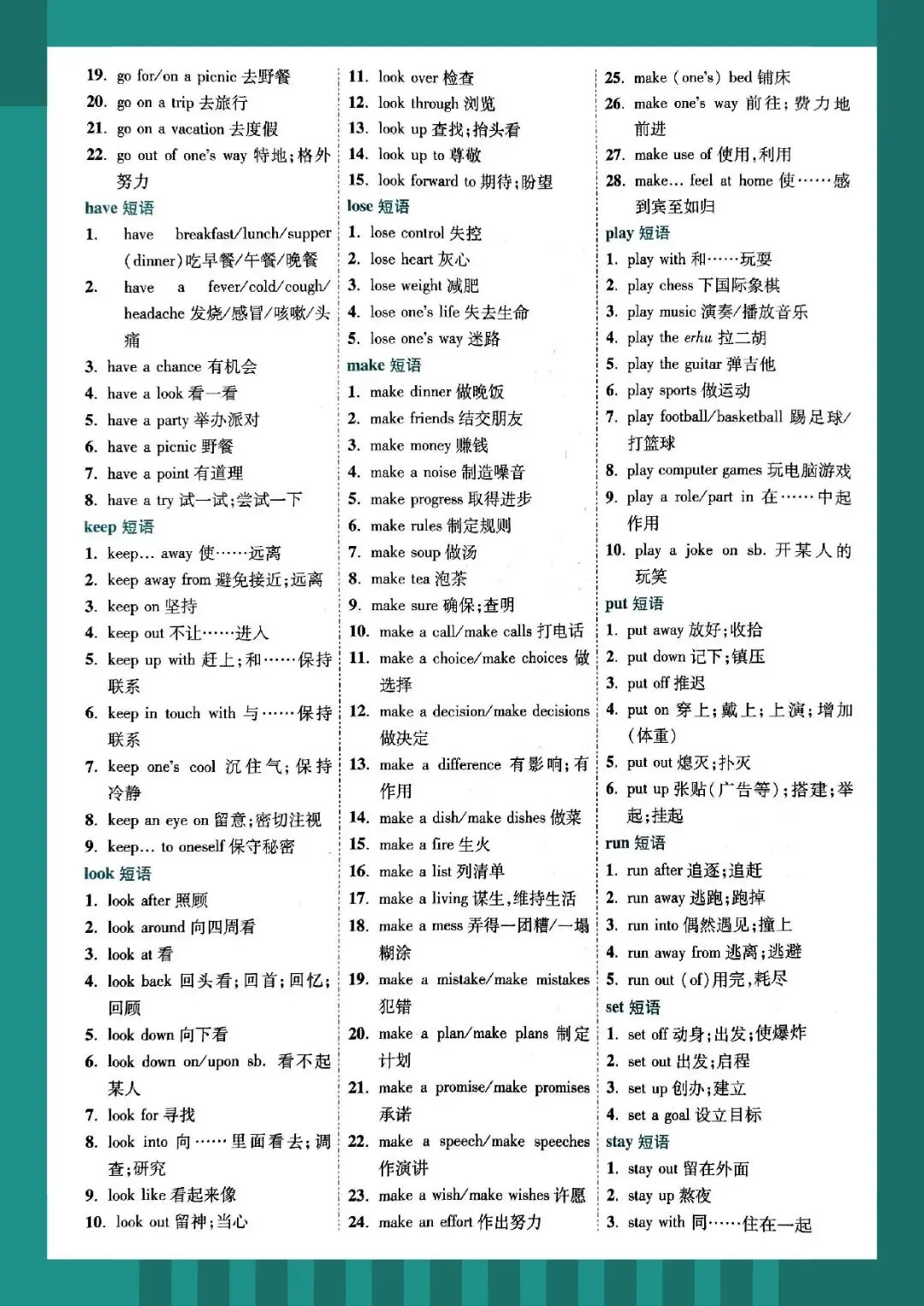 2026 春人教版中考英语词形变化核心短语知识点总结(默写版+背诵版)(电子版可打印) 第9张