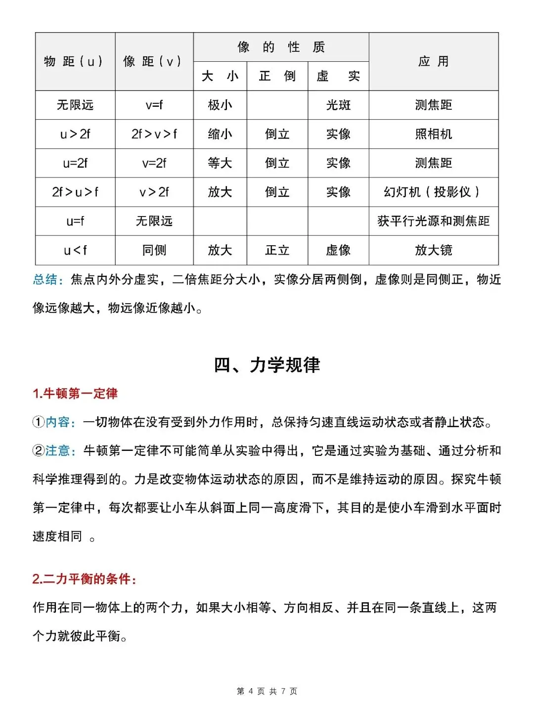 中考物理:轻松冲刺满分的核心知识点清单!刷到就是赚到,速速码 第4张