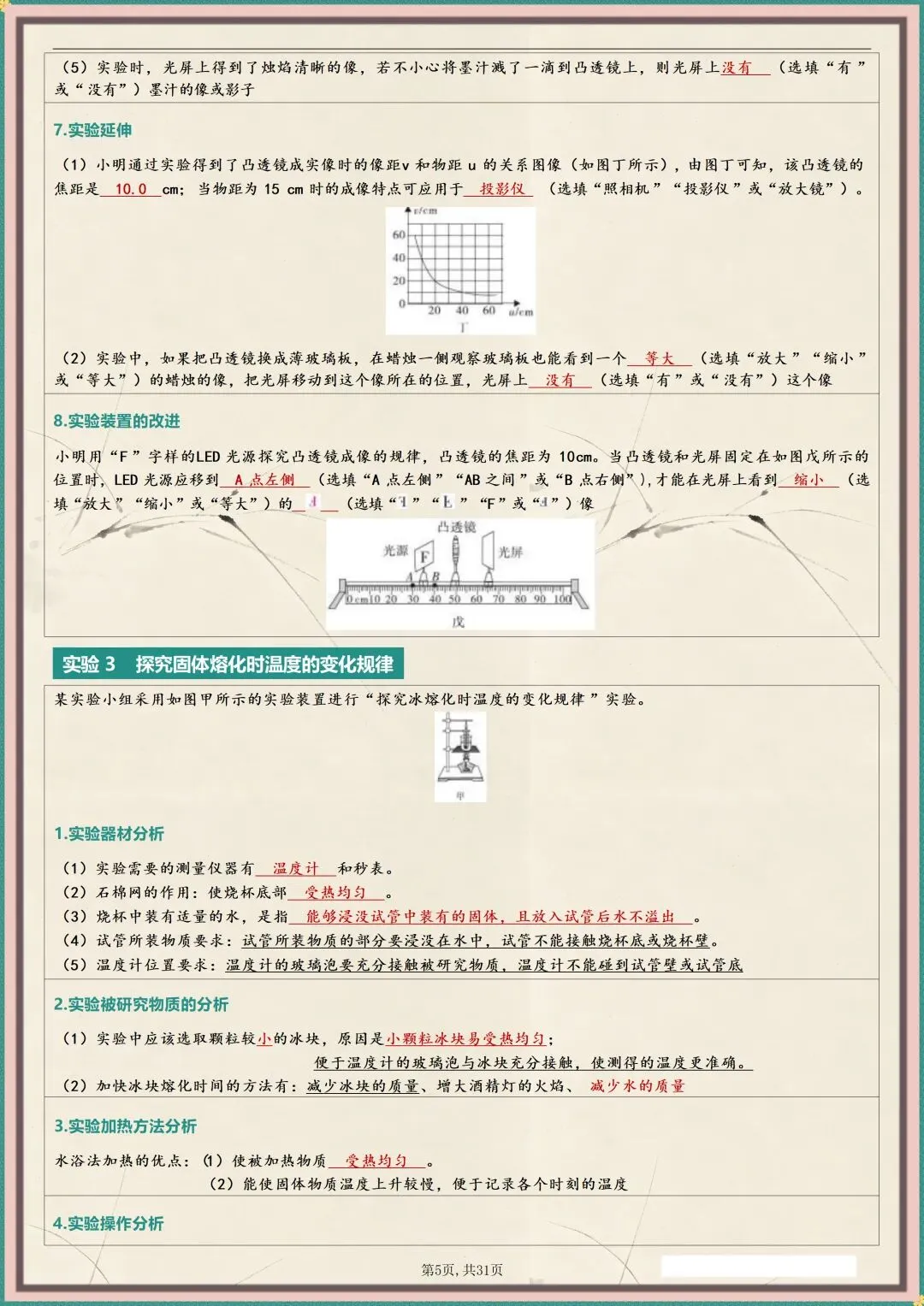 中考冲刺 | 2026中考物理实验总结 含解析 (电子版可打印) 第5张