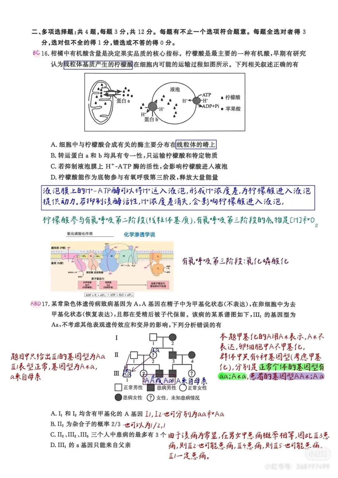 2026年南京高三第二次模拟考试生物试卷详细解析 第9张